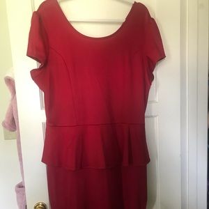 Red Peplum dress